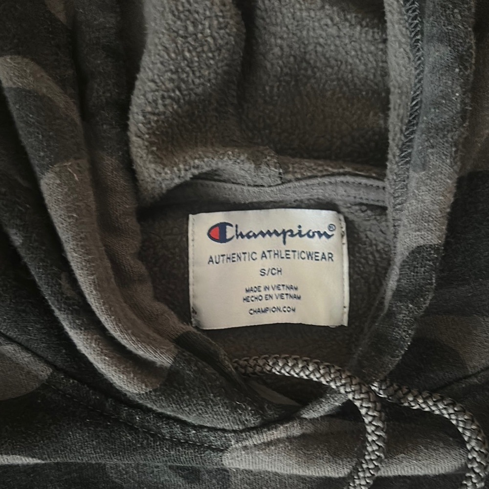 Champion Gray Pullover Hoodie Sweatshirt - Picture 2 of 2